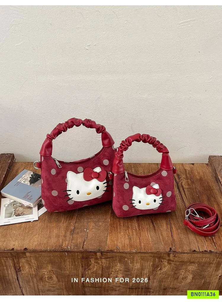 GIỎ XÁCH KITTY CHẤM BI MẸ BÉ