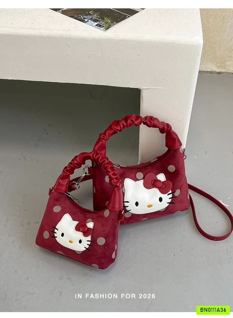 GIỎ XÁCH KITTY CHẤM BI MẸ BÉ