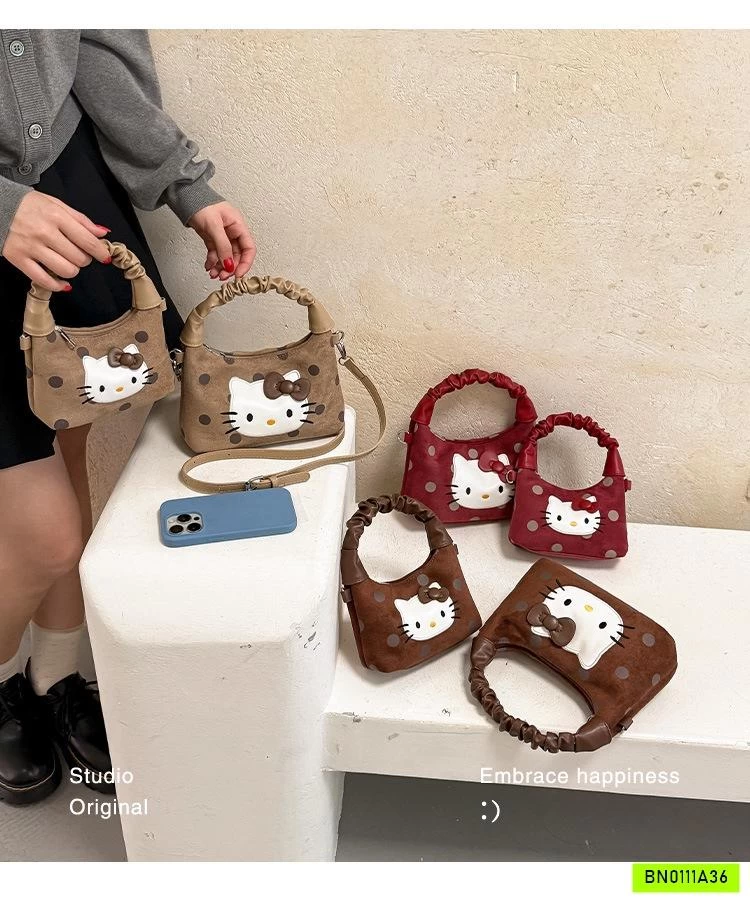 GIỎ XÁCH KITTY CHẤM BI MẸ BÉ