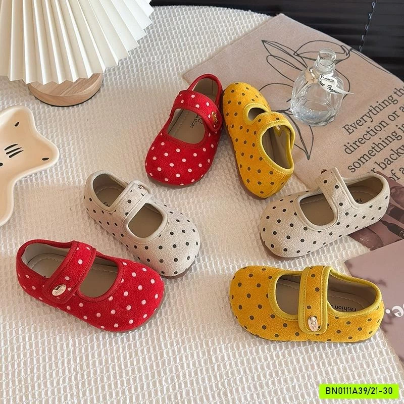 GIÀY DA LỘN CHẤM BI BÚP BÊ