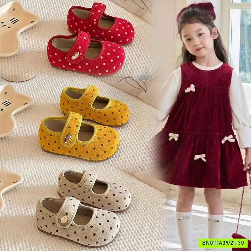 GIÀY DA LỘN CHẤM BI BÚP BÊ