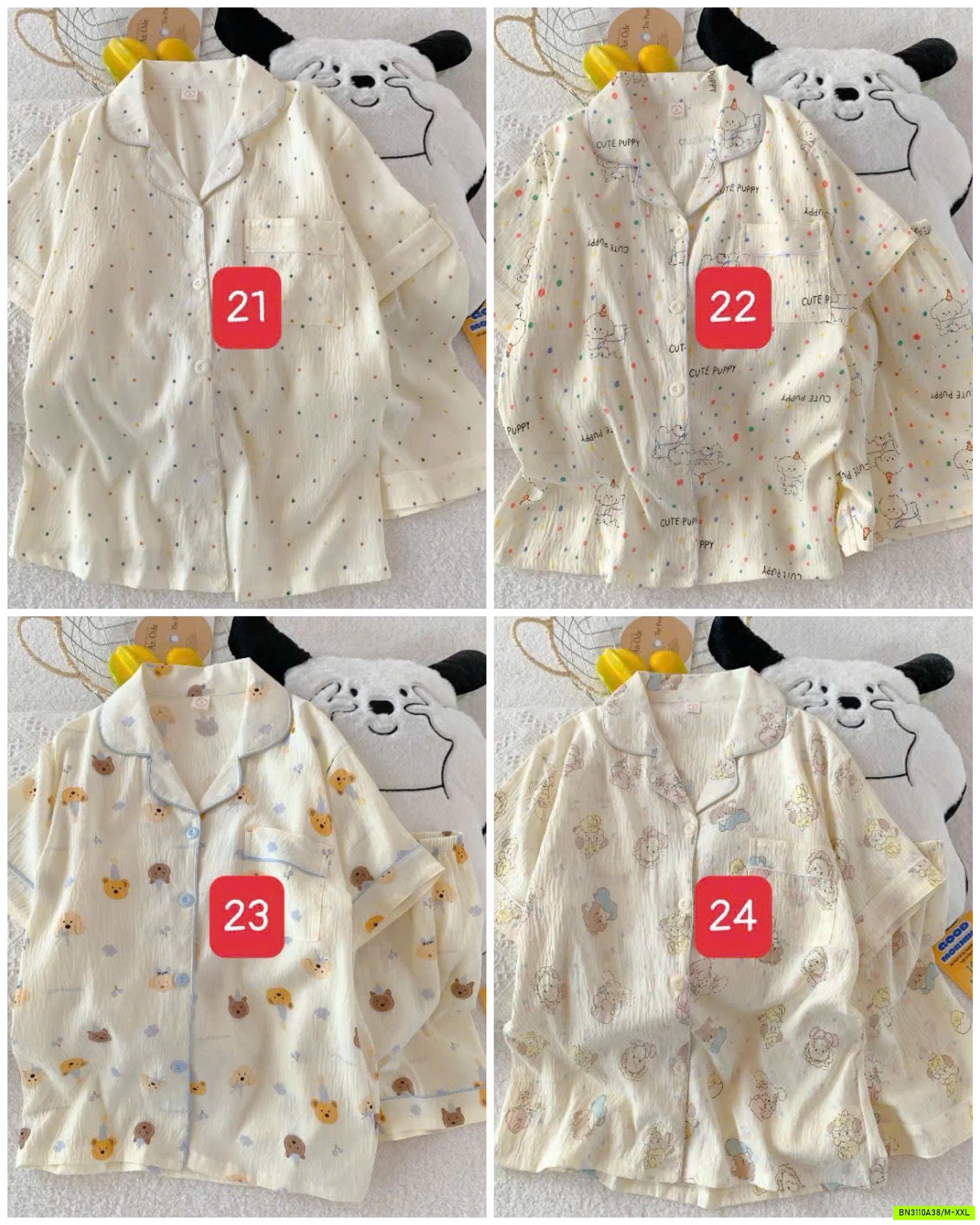 PIZAMA CỘC HOẠT HÌNH BẢNG MẪU MỚI