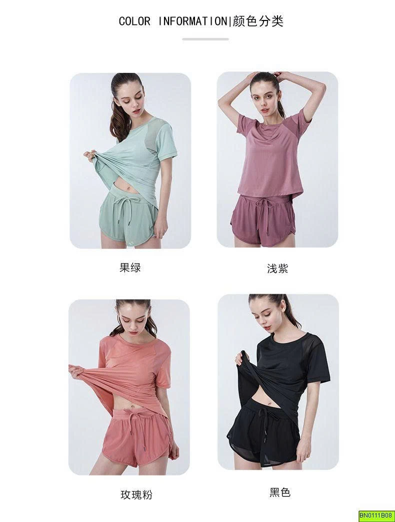 BỘ TẬP NỮ QUẦN ĐÙI ÁO CỘC