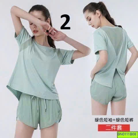 BỘ TẬP NỮ QUẦN ĐÙI ÁO CỘC
