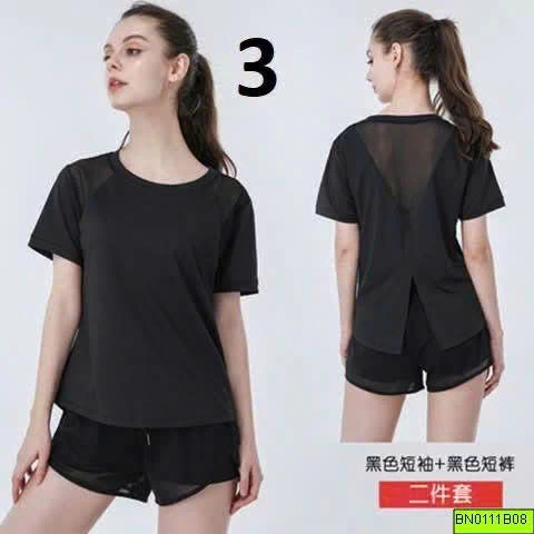 BỘ TẬP NỮ QUẦN ĐÙI ÁO CỘC