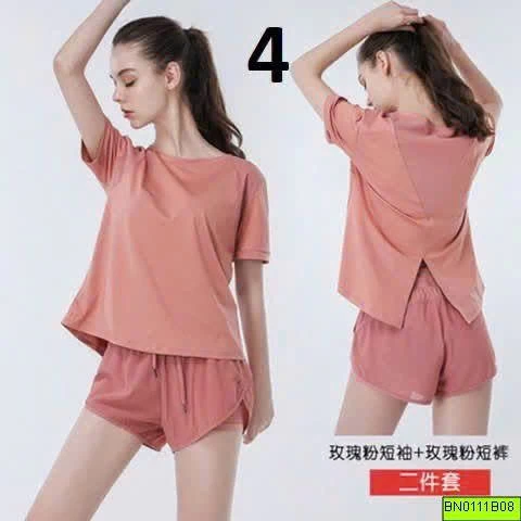 BỘ TẬP NỮ QUẦN ĐÙI ÁO CỘC