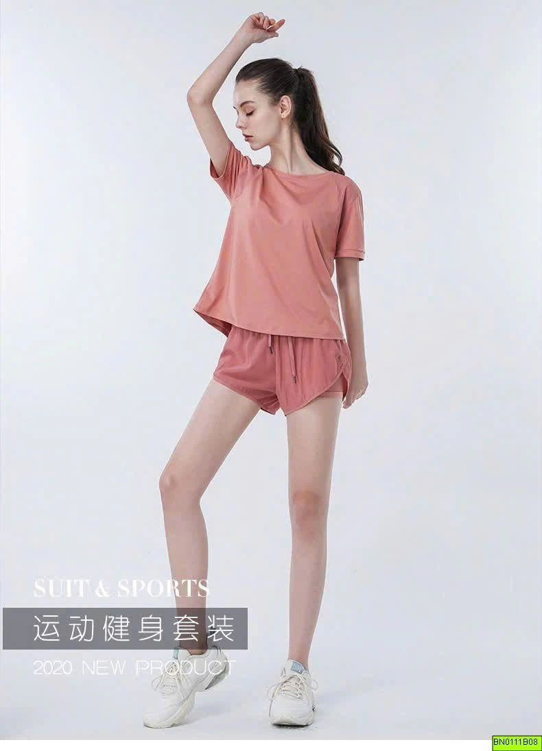 BỘ TẬP NỮ QUẦN ĐÙI ÁO CỘC