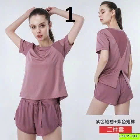 BỘ TẬP NỮ QUẦN ĐÙI ÁO CỘC