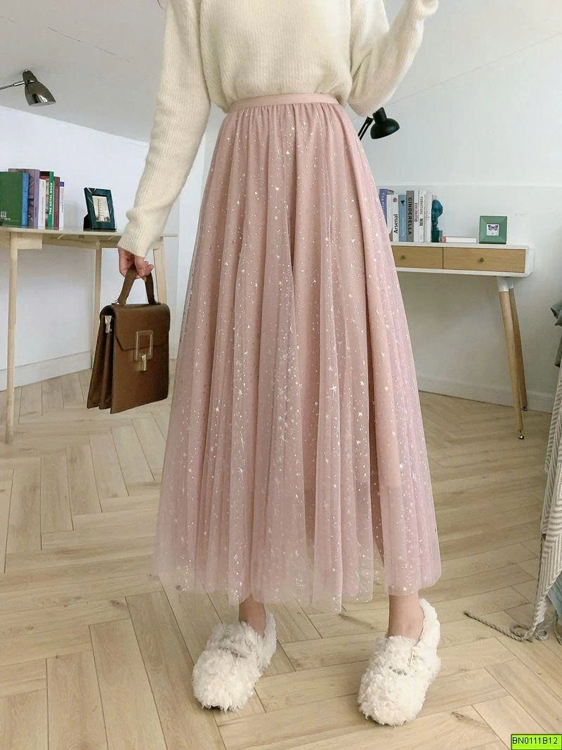 CHÂN VÁY TULLE ÁNH SAO