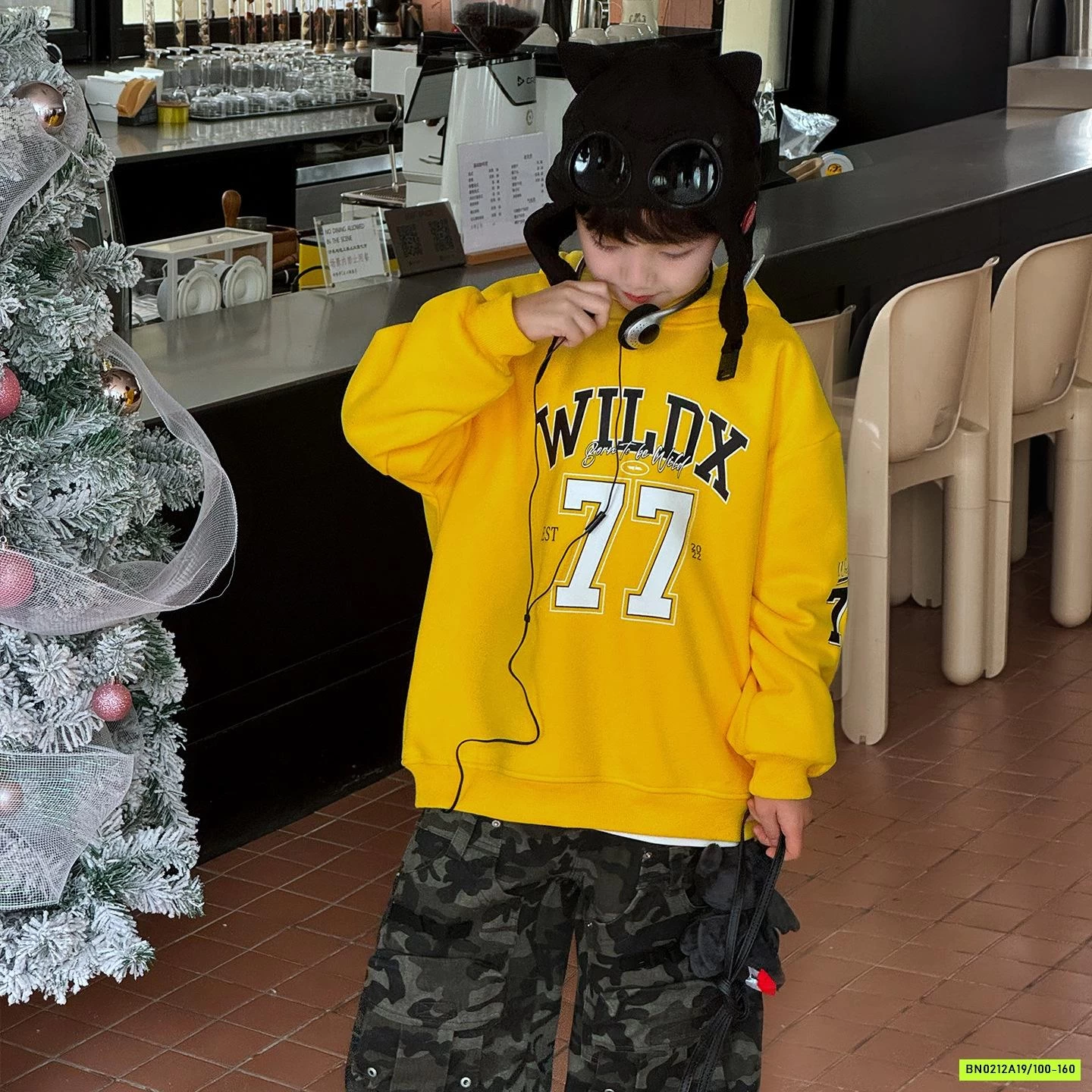 HOODIE NỈ VÀNG SỐ 77 LÓT LÔNG CỪU