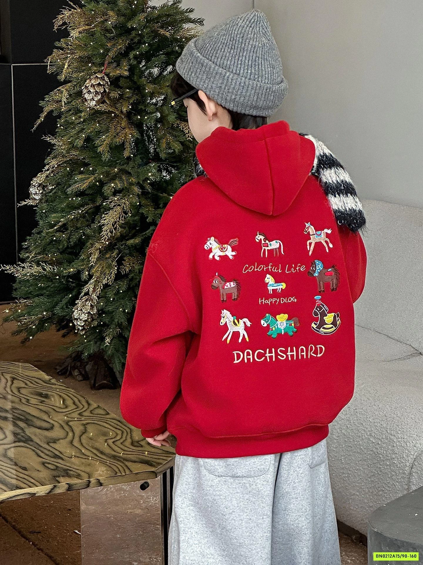 HOODIE NỈ LÓT LÔNG CỪU THÊU LƯNG