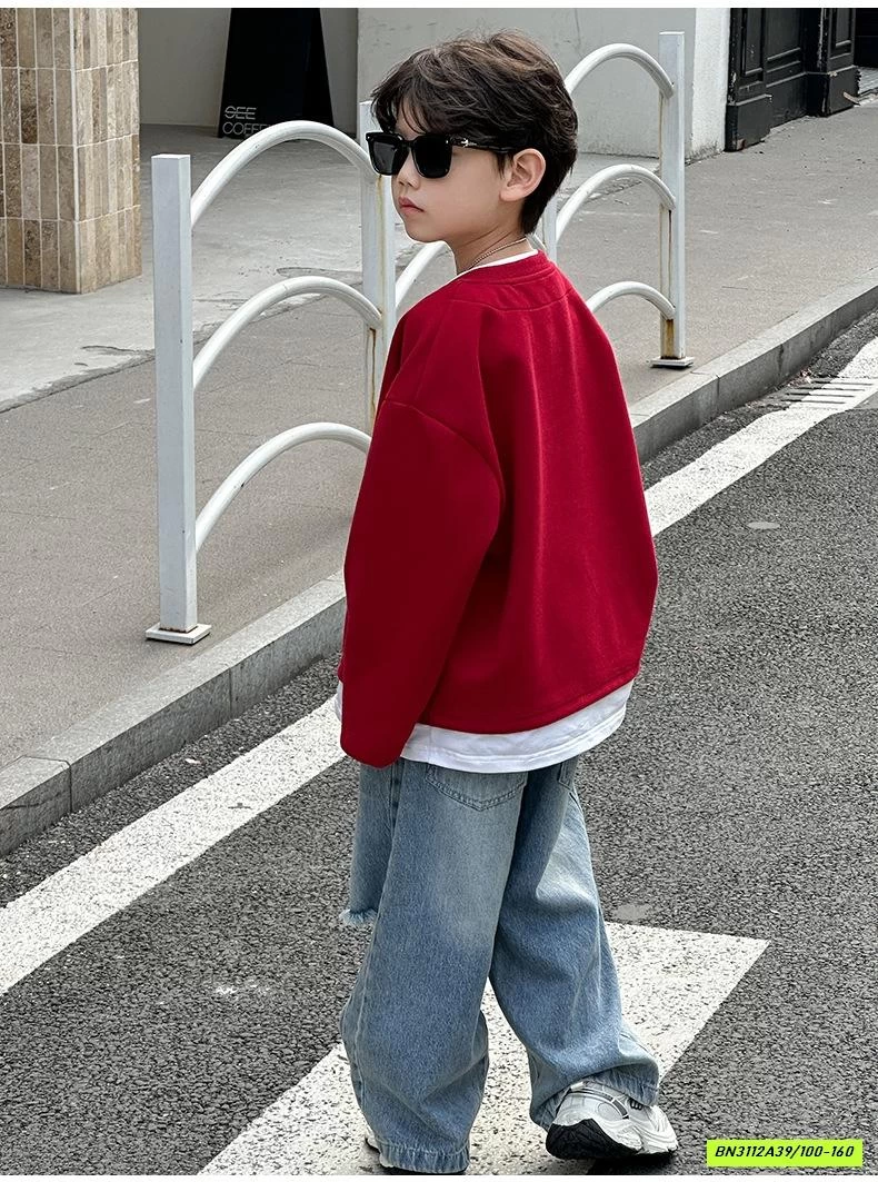 ÁO NỈ ĐỎ GIẢ 2 LỚP HY2578