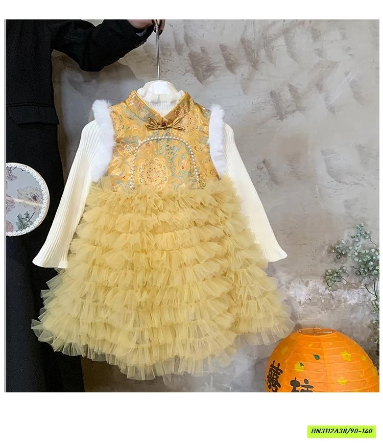 ĐẦM TUTU CỔ TRANG KÈM ÁO LEN BLUETOWN