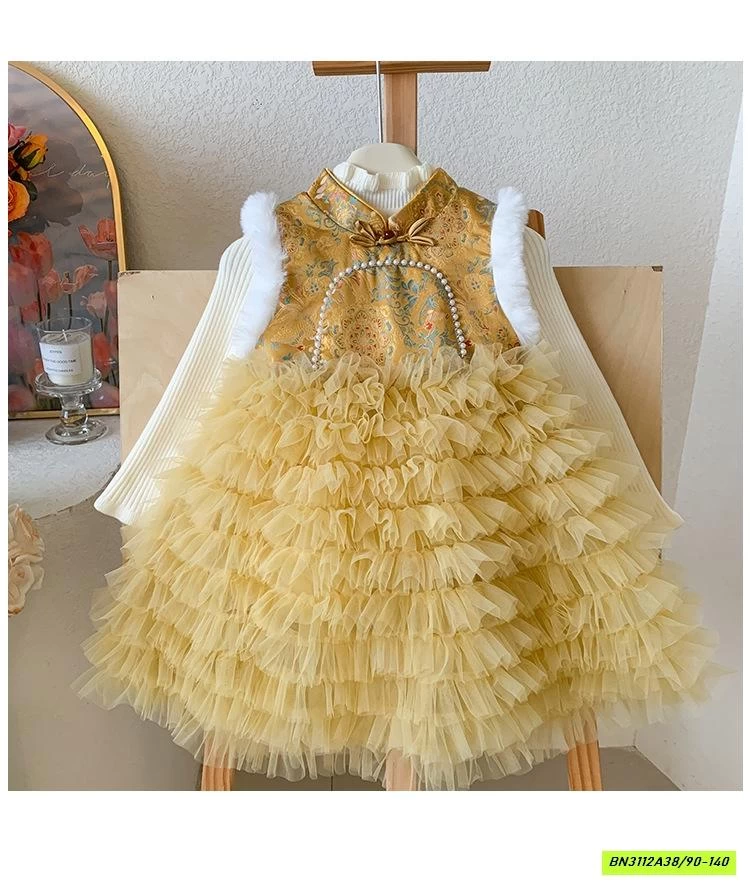 ĐẦM TUTU CỔ TRANG KÈM ÁO LEN BLUETOWN