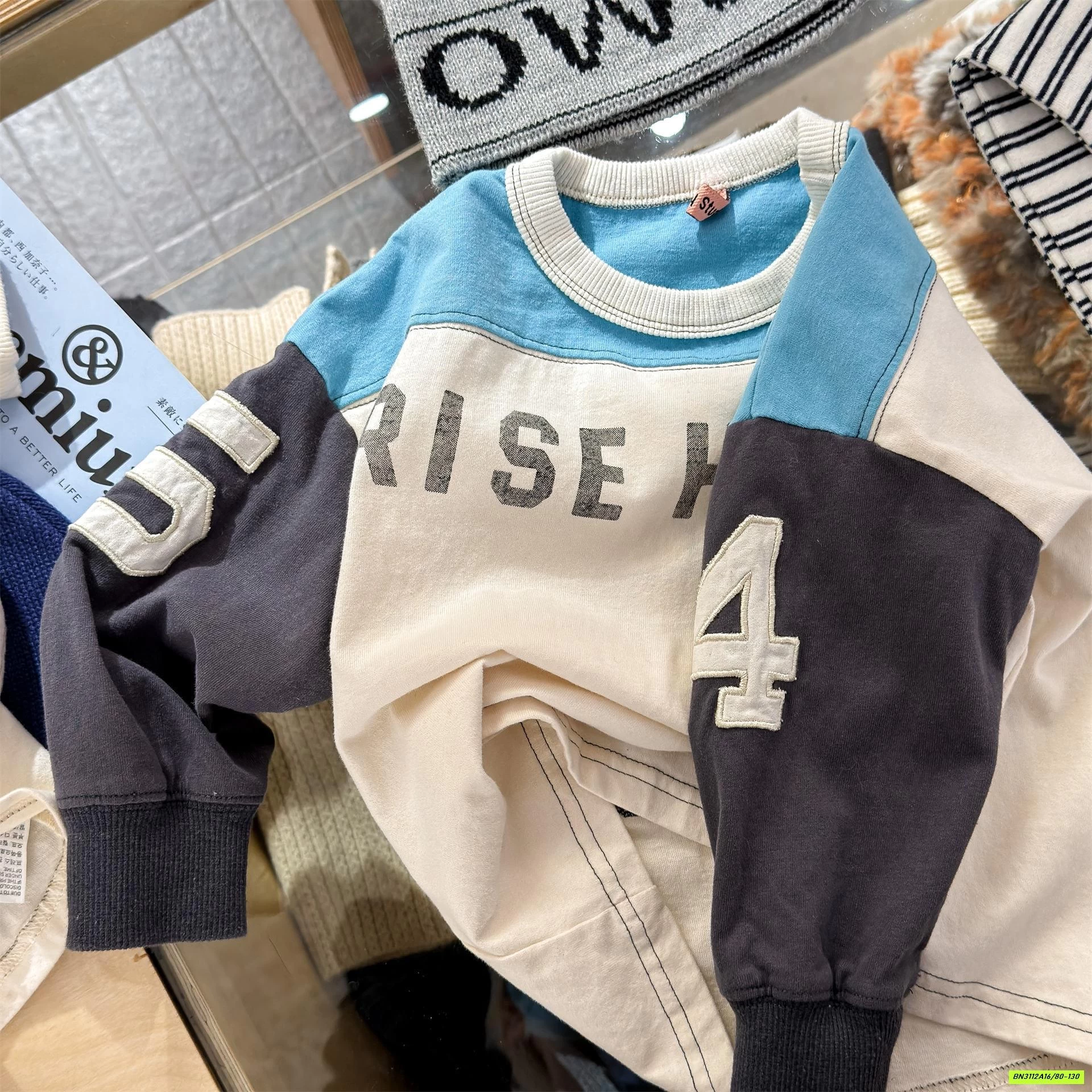 ÁO THUN PHỐI CHỮ SỐ 45 ADBABY