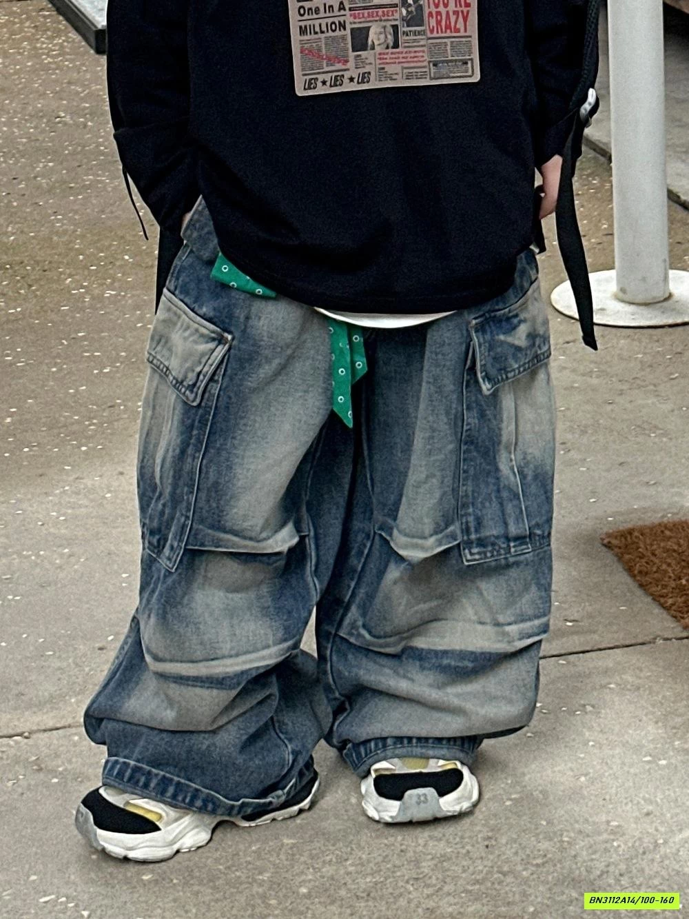 JEANS TÚI HỘP BẠC MÀU HIP-HOP