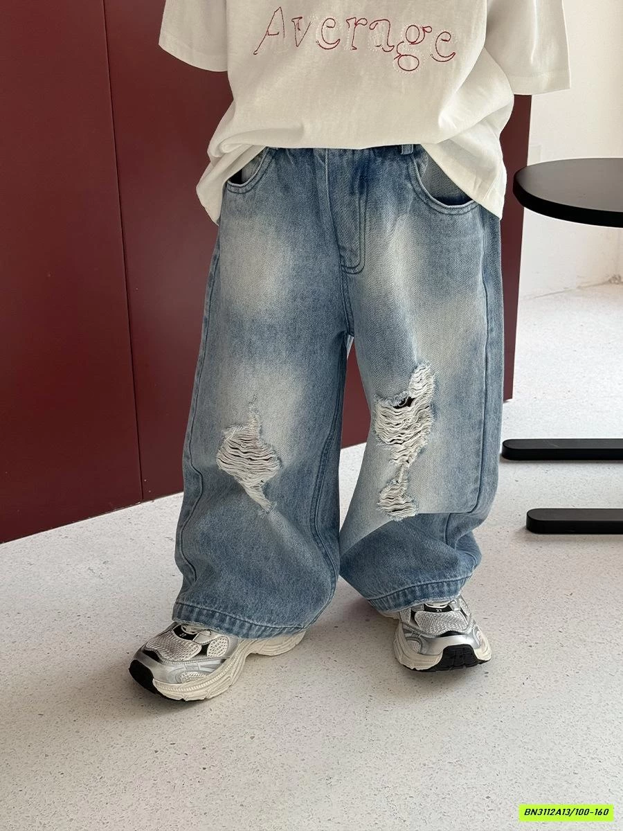 JEANS SUÔNG RÁCH GỐI