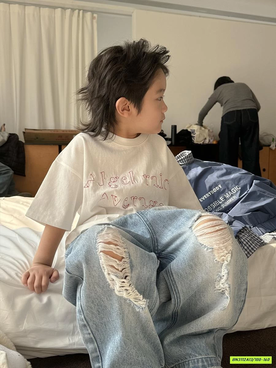 JEANS SUÔNG RÁCH GỐI