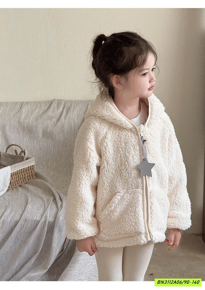 ÁO KHOÁC LÔNG CỪU LÓT NỈ LIỀN MŨ