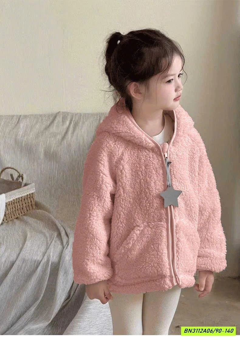 ÁO KHOÁC LÔNG CỪU LÓT NỈ LIỀN MŨ