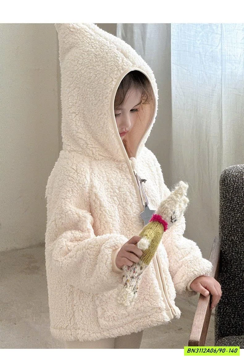 ÁO KHOÁC LÔNG CỪU LÓT NỈ LIỀN MŨ