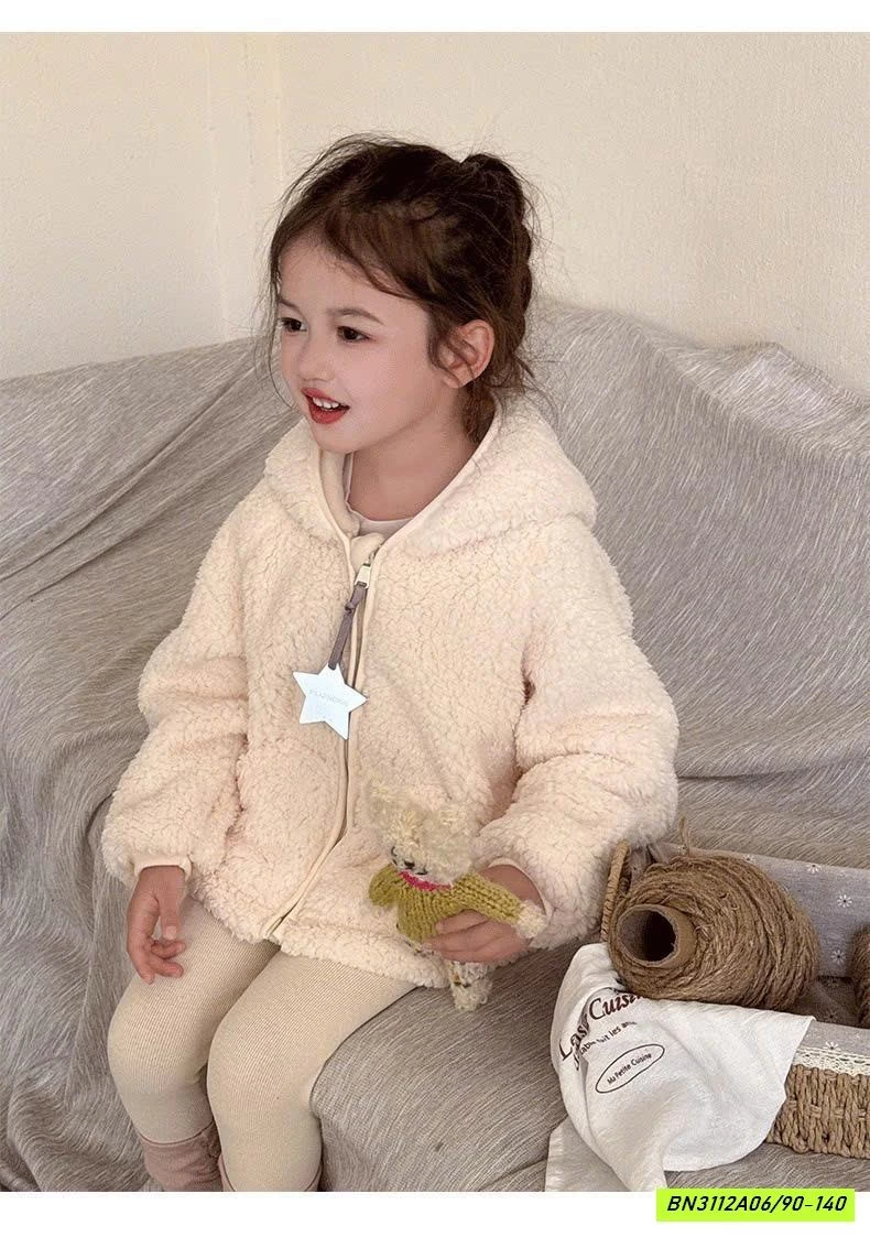 ÁO KHOÁC LÔNG CỪU LÓT NỈ LIỀN MŨ