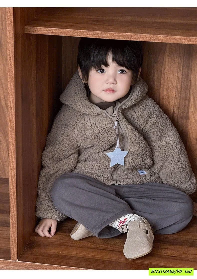 ÁO KHOÁC LÔNG CỪU LÓT NỈ LIỀN MŨ