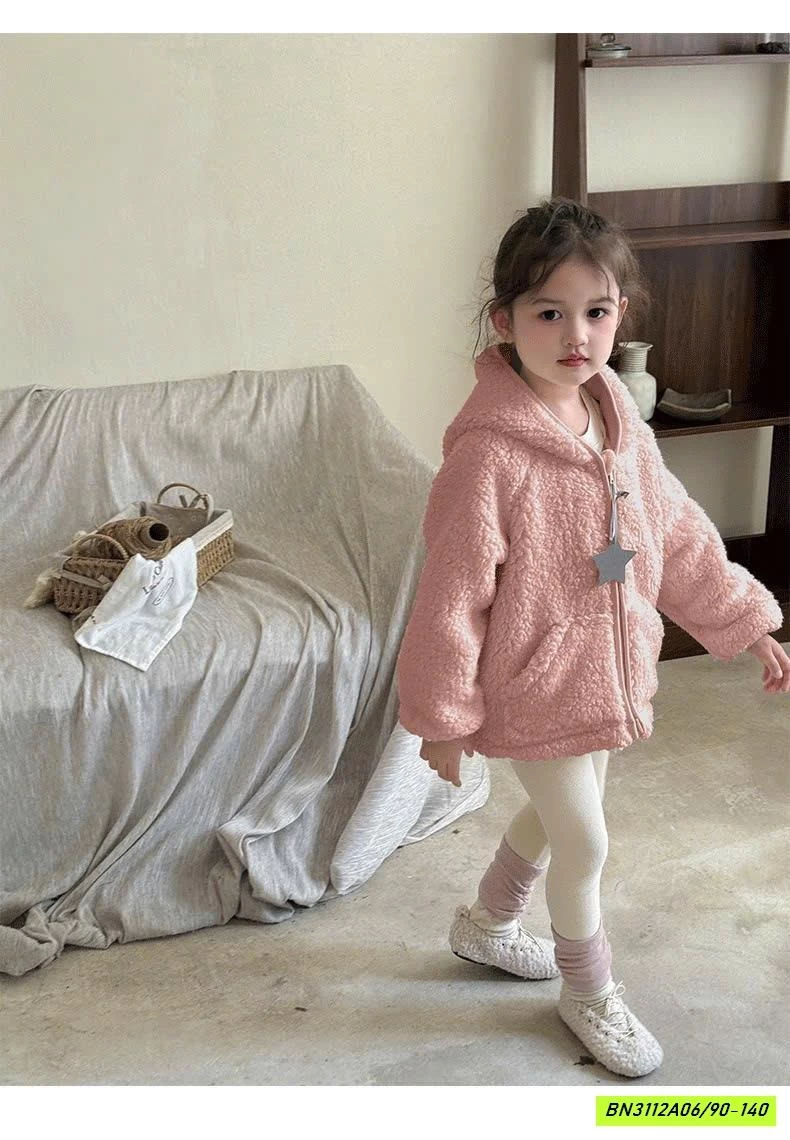 ÁO KHOÁC LÔNG CỪU LÓT NỈ LIỀN MŨ