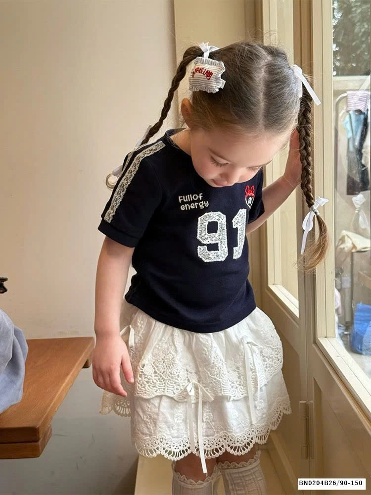 SÉT ÁO THUN SỐ 91 MIX CHÂN VÁY REN