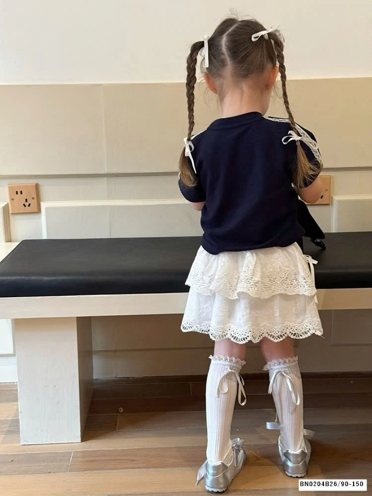 SÉT ÁO THUN SỐ 91 MIX CHÂN VÁY REN