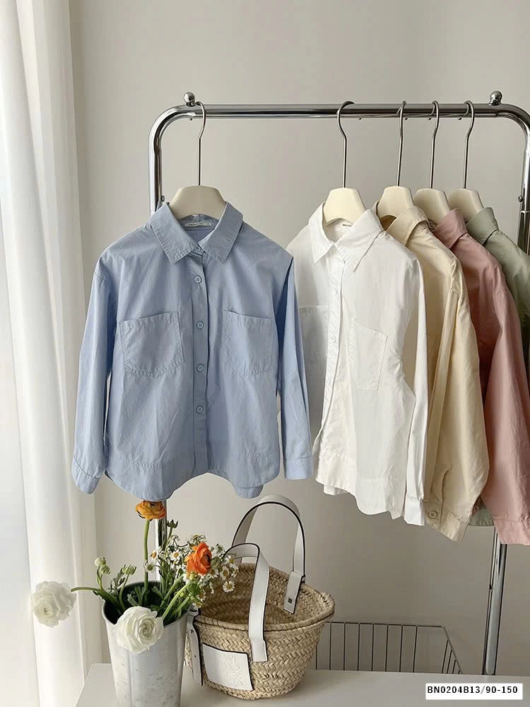 SƠ MI DÀI TAY TÚI NGỰC AMBB 24S090