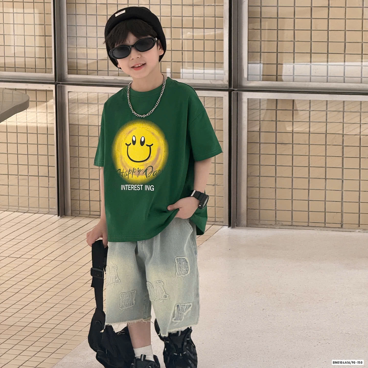 A MẶT CƯỜI MIX SHORT CHỮ AOAOKIDS