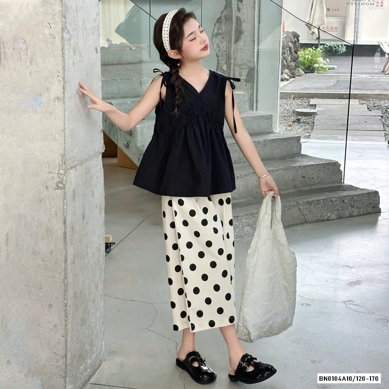 SÉT BABYDOLL MIX QUẦN CHẤM BI