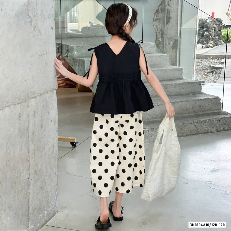 SÉT BABYDOLL MIX QUẦN CHẤM BI