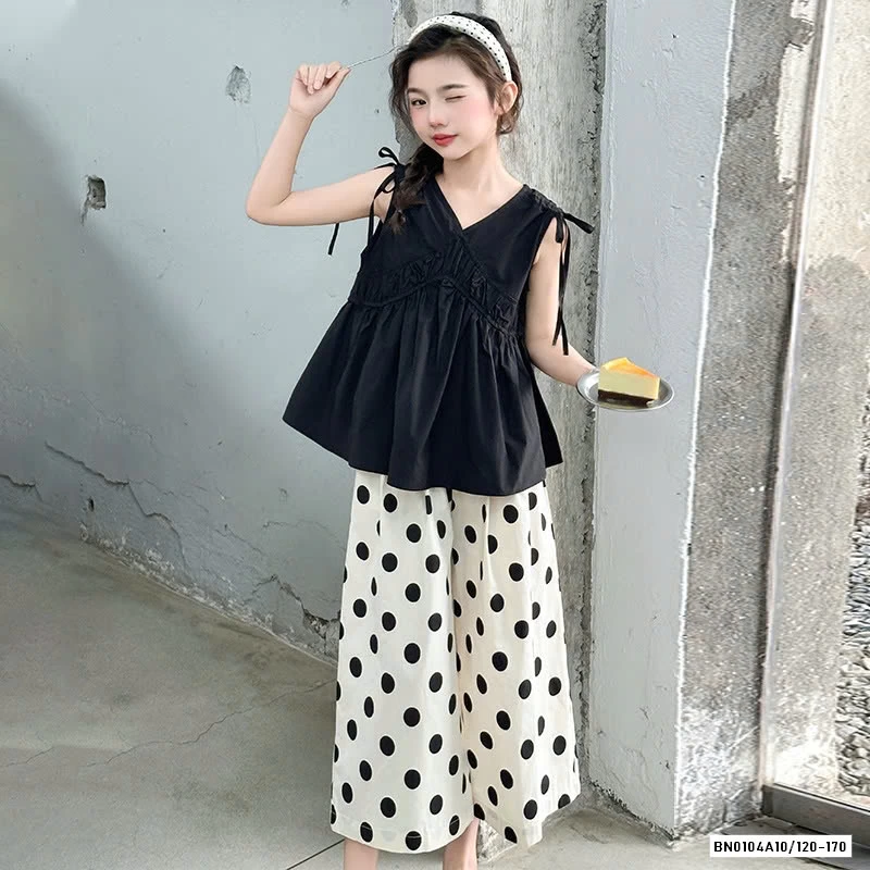 SÉT BABYDOLL MIX QUẦN CHẤM BI