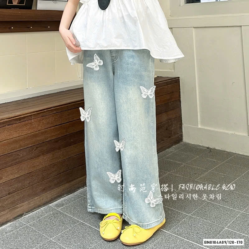 SƠ MI BABYDOLL MIX JEANS BƯỚM