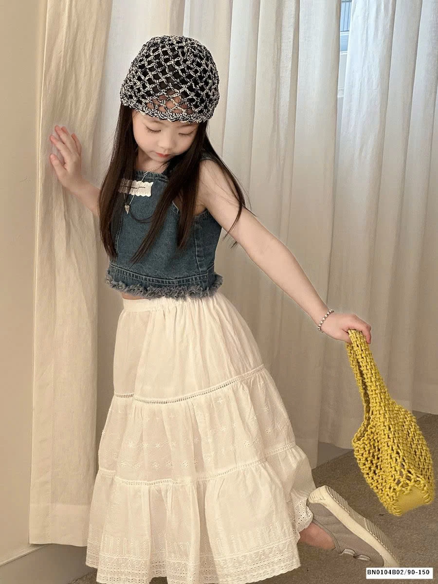 GOM SET ÁO JEAN MIX VÁY CHỮ A