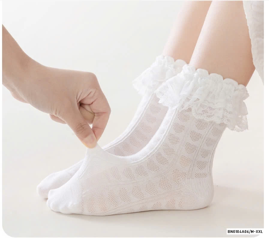 SÉT 3Đ TẤT LƯỚI TRẮNG TIỂU THƯ