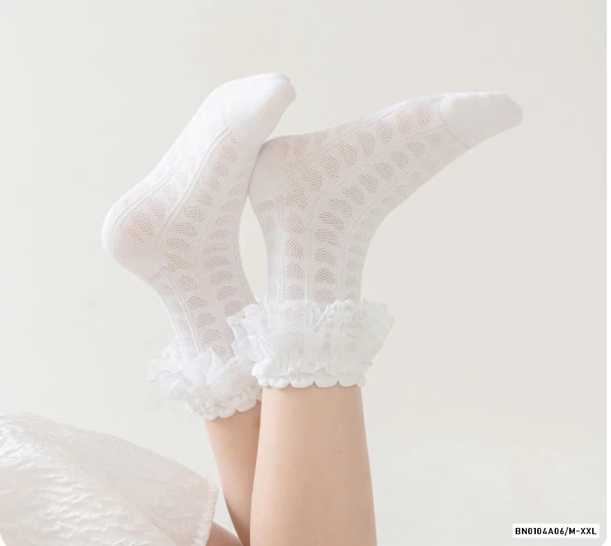 SÉT 3Đ TẤT LƯỚI TRẮNG TIỂU THƯ