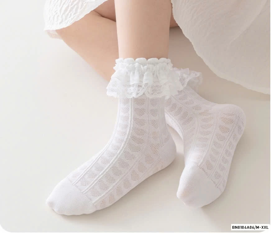 SÉT 3Đ TẤT LƯỚI TRẮNG TIỂU THƯ