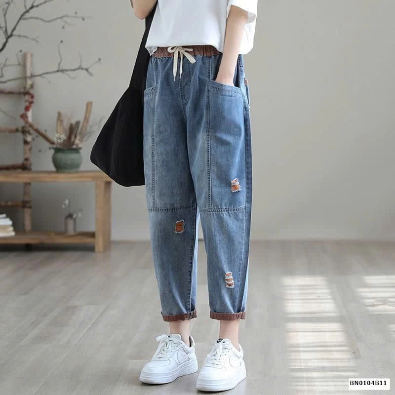 QUẦN BAGGY JEAN THỤNG NỮ