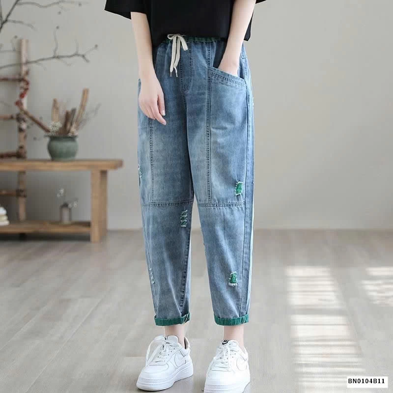 QUẦN BAGGY JEAN THỤNG NỮ