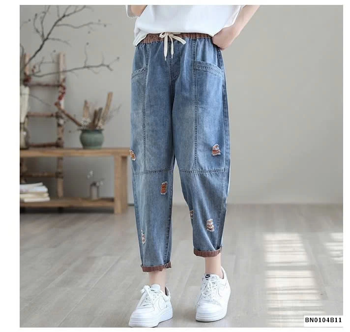 QUẦN BAGGY JEAN THỤNG NỮ