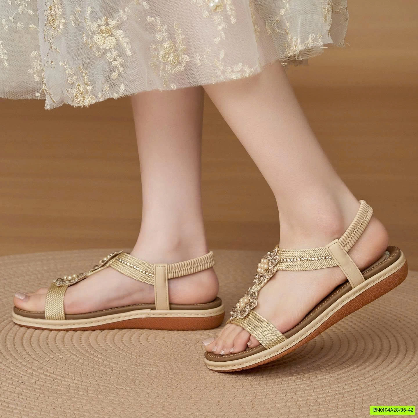 SANDAL XỎ NGÓN HOA ĐÁ SIKETU