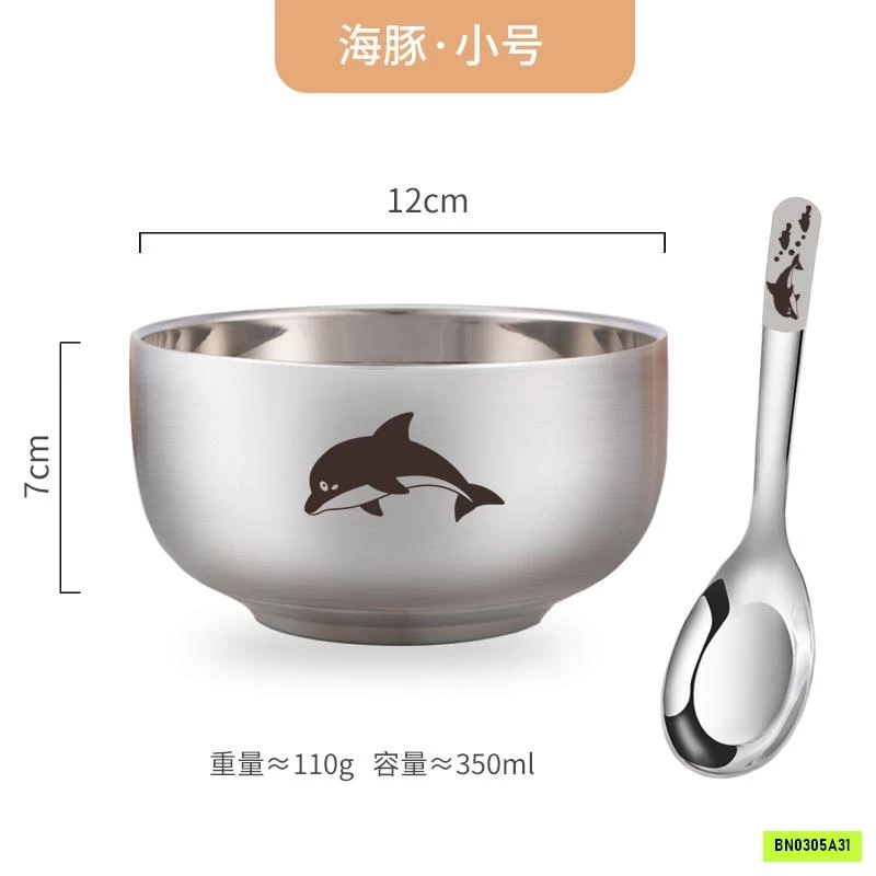 BỘ BÁT THÌA DỄ THƯƠNG CHỐNG NÓNG CHO BÉ