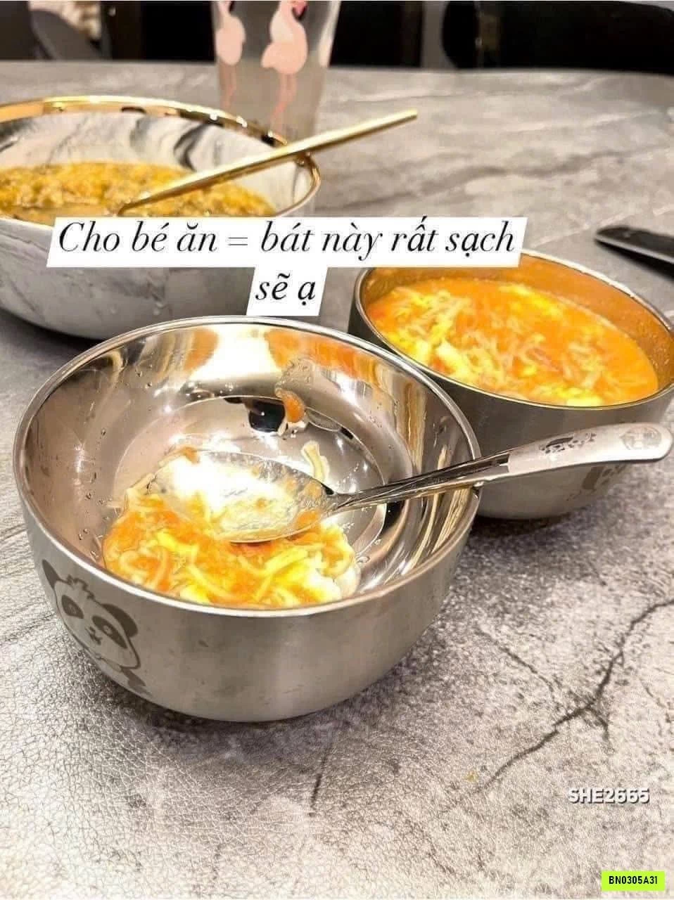 BỘ BÁT THÌA DỄ THƯƠNG CHỐNG NÓNG CHO BÉ