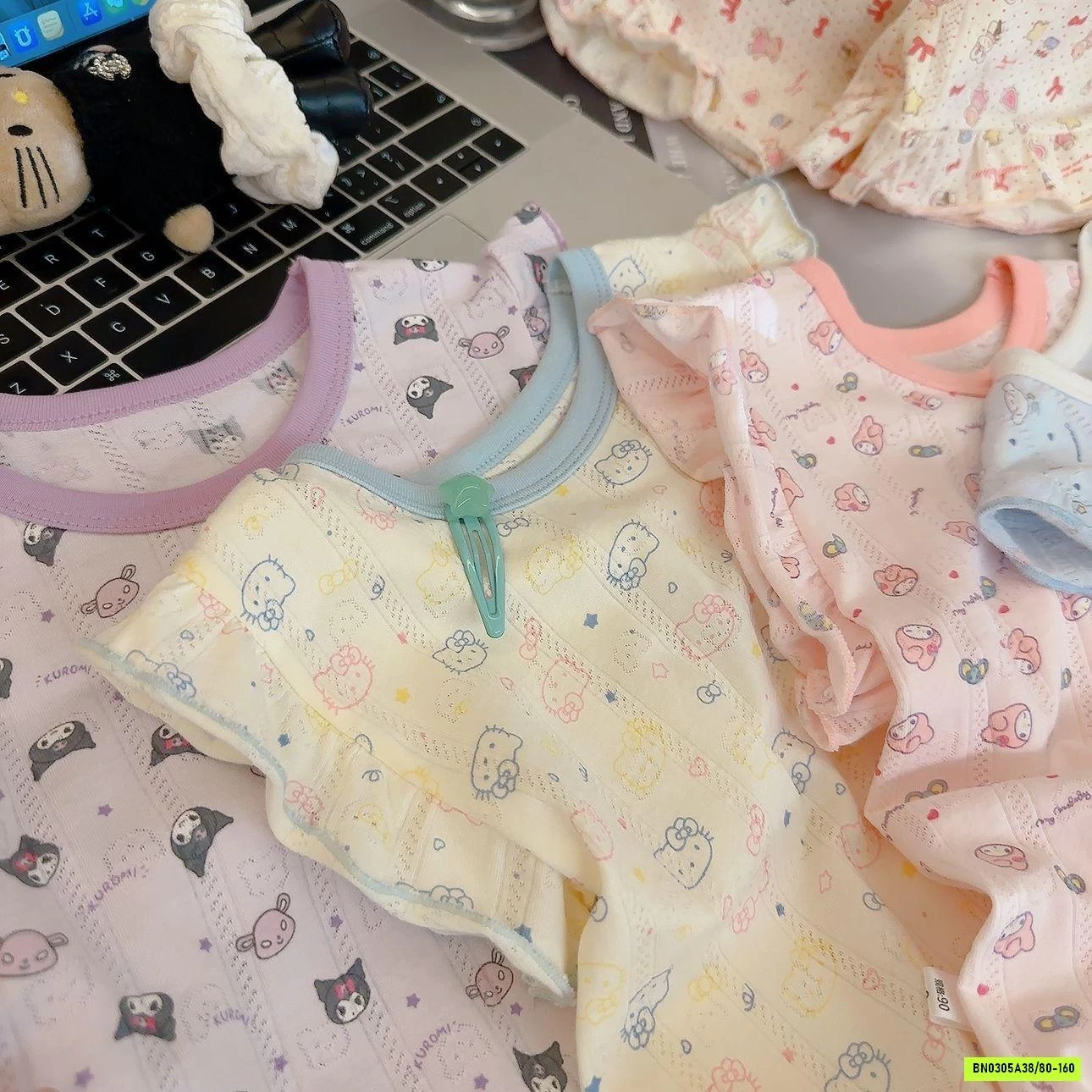 BỘ COTTON GIẤY VIỀN BÈO DỄ THƯƠNG