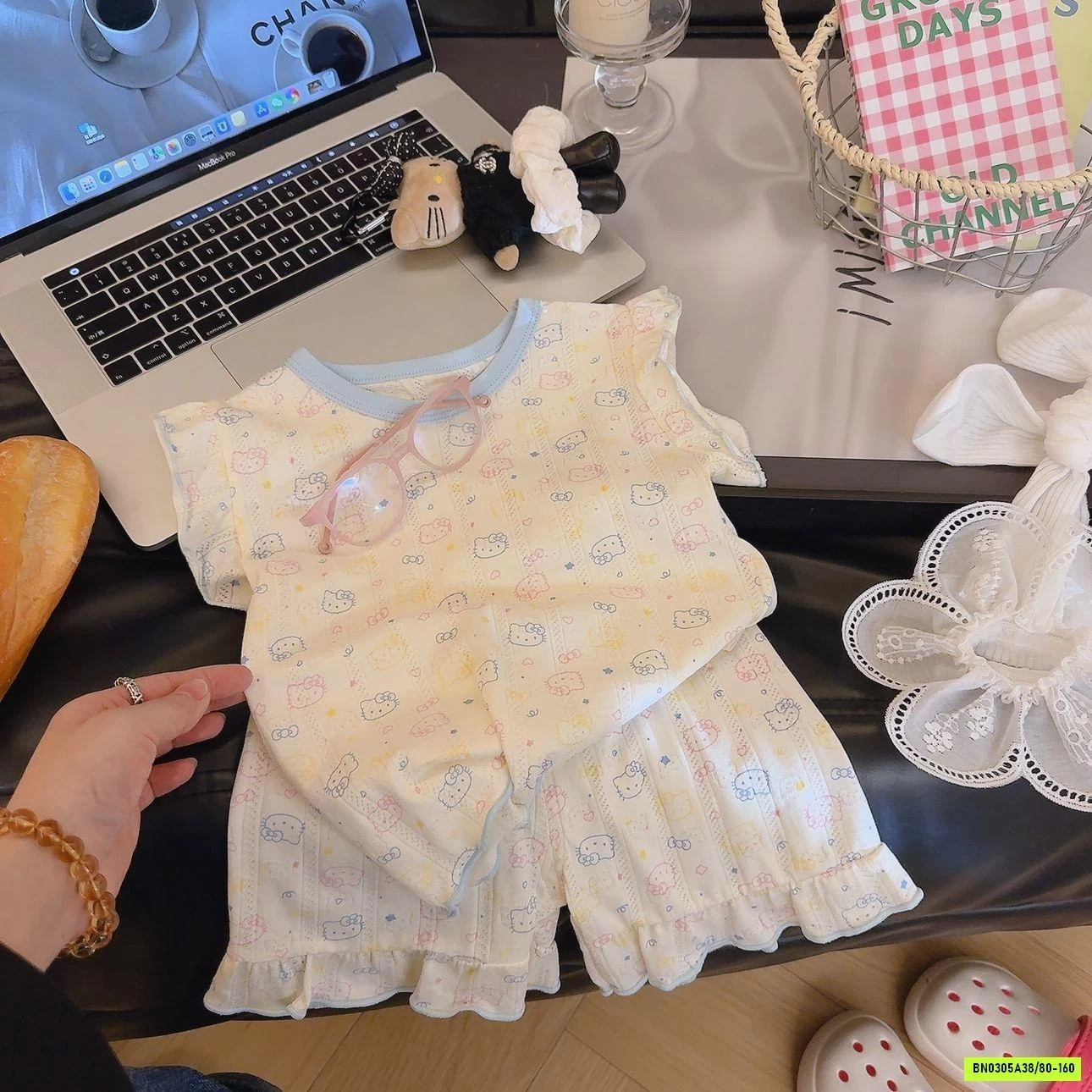 BỘ COTTON GIẤY VIỀN BÈO DỄ THƯƠNG