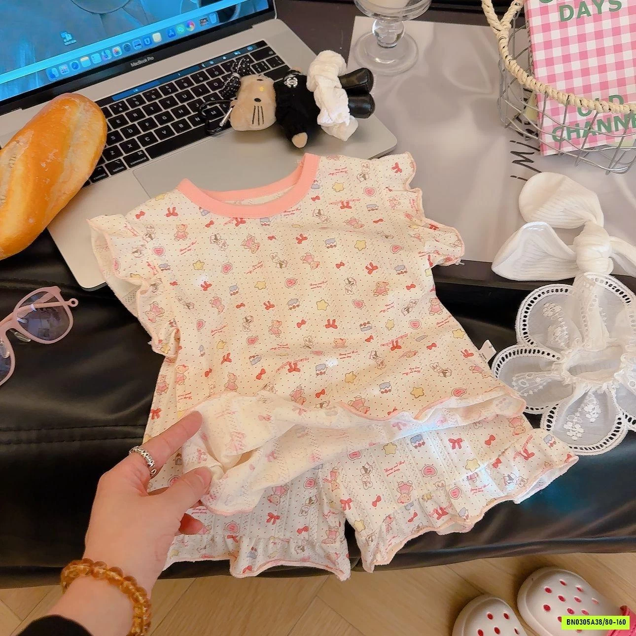 BỘ COTTON GIẤY VIỀN BÈO DỄ THƯƠNG