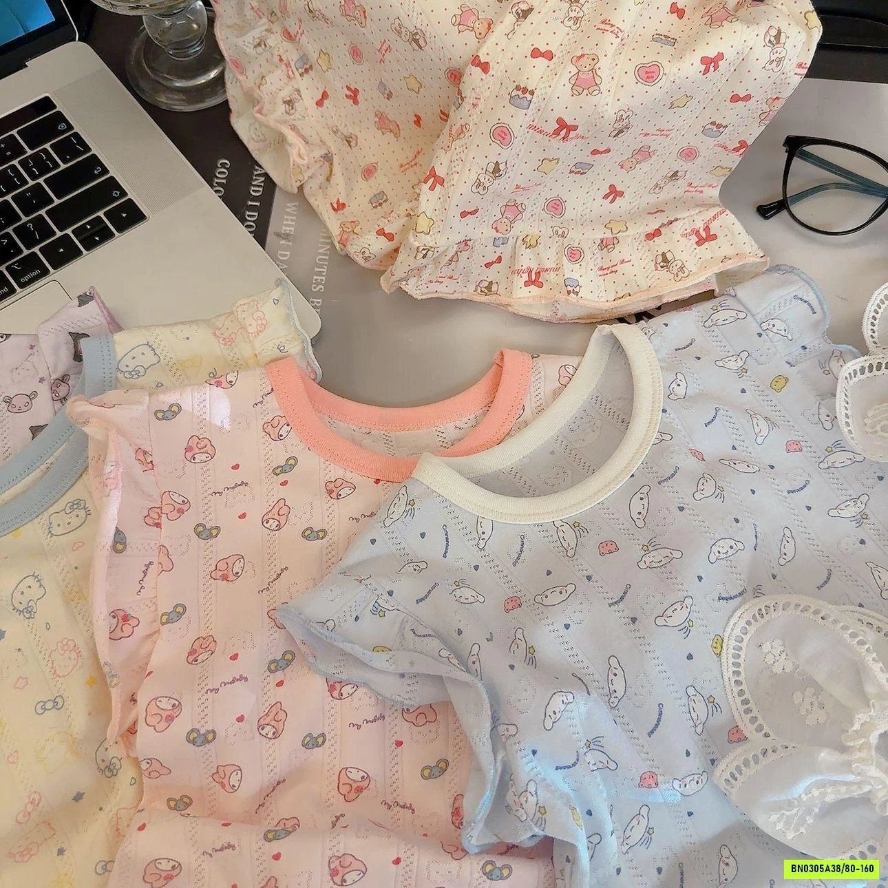 BỘ COTTON GIẤY VIỀN BÈO DỄ THƯƠNG